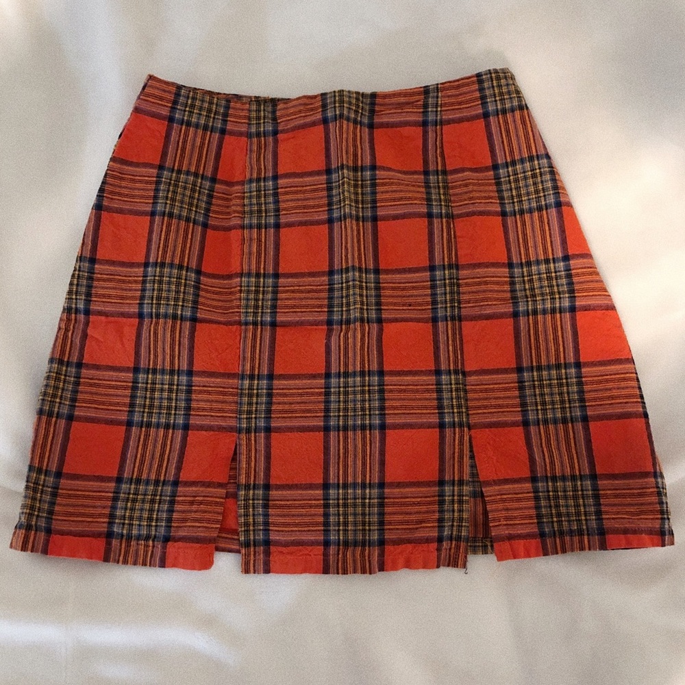 Orange Plaid Skit | Nasty Gal